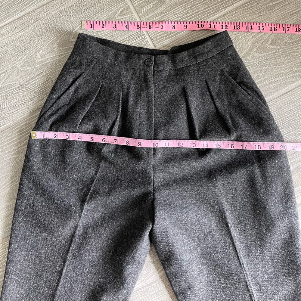 DONNA KARAN NEW YORK High Waist Pintuck 100% Cashmere Pants Size 6 - Picture 8 of 9